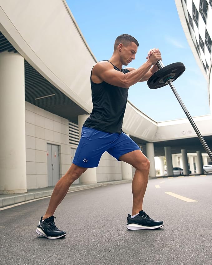 G Gradual Men's Athletic Running Shorts with Zipper Pockets Quick Dry 7"/ 5"/ 9" Workout Gym Shorts for Basketball Hiking