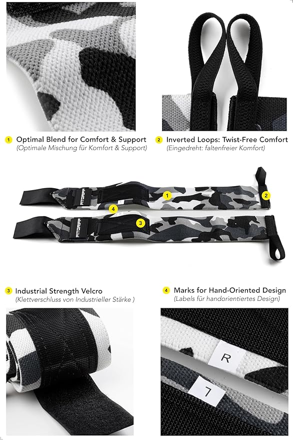 Fitgriff® Lifting Straps & Wrist Wraps (Bundle) Superior Support for Weightlifting & Gym Workouts - for Men and Women