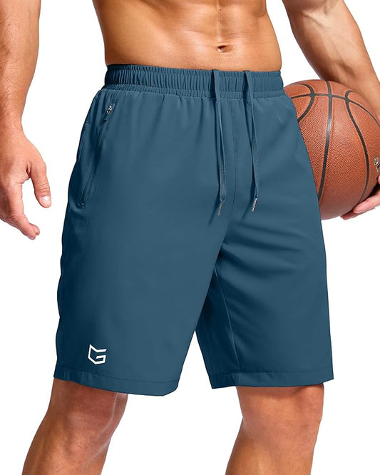 G Gradual Men's Athletic Running Shorts with Zipper Pockets Quick Dry 7"/ 5"/ 9" Workout Gym Shorts for Basketball Hiking