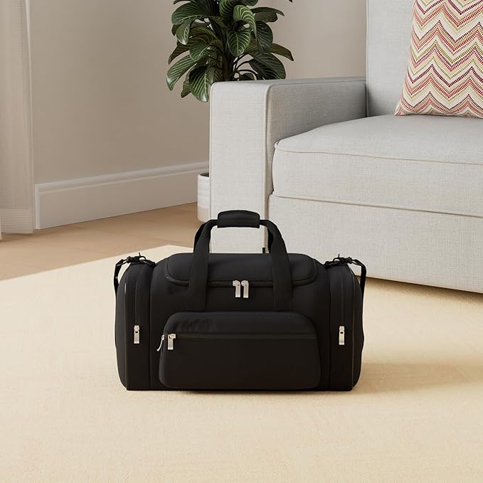 Sports Duffel Bag 20 inch for Travel Gym - Black