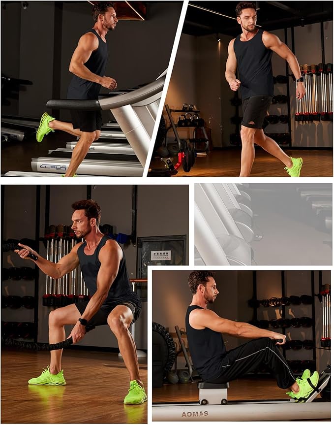 Boladeci Men's Tank Top Workout Athletic Quick Dry UPF 50+ Sun Protection Lightweight Summer Beach Gym Sleeveless Shirts