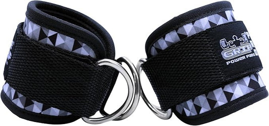 Ankle Straps for Cable Machines Double D-Ring Gym Adjustable Neoprene Premium Cuffs to Enhance Legs Abs & Glutes Kickbacks Workouts Leg Curls Extensions Booty Hip Abductors Exercise for Men & Women