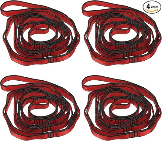 PATIKIL Daisy Chain Straps, Strong Climbing Strap Adjustable Nylon Chain Sling with Loops for Aerial Yoga Hammock Swing