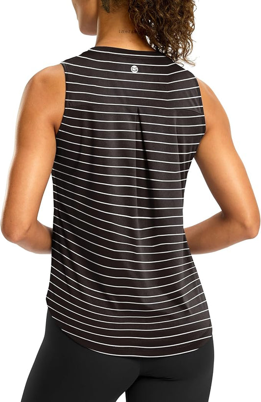 G Gradual Workout Tank Top for Women Sleeveless Athletic Yoga Tops High Neck Quick Dry Running Tennis Sports Shirts for Women