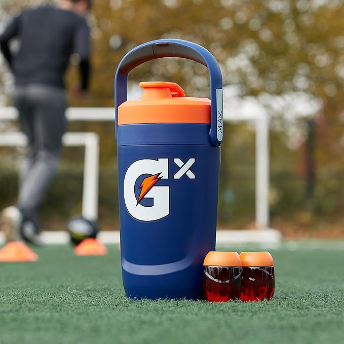 Gatorade Gx Performance Jug, 64oz, Leakproof, Non Slip Grip, Great for Athletes, Navy
