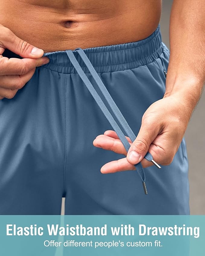 G Gradual Men's Athletic Running Shorts with Zipper Pockets Quick Dry 7"/ 5"/ 9" Workout Gym Shorts for Basketball Hiking