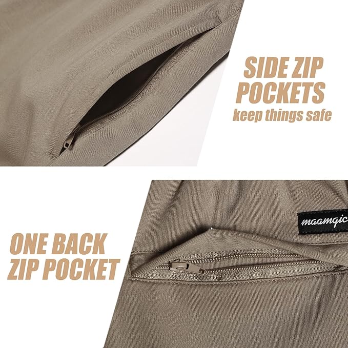 maamgic Mens Athletic Gym Shorts 5.5" Elastic Waist Casual Pajama Pocket Jogger Men Workout Short Pants