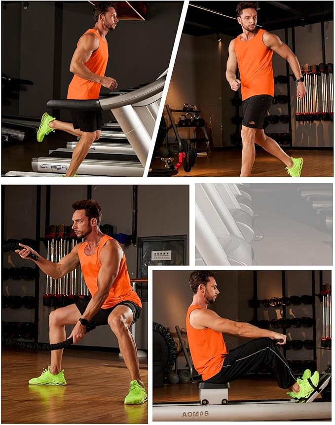 Boladeci Men's Tank Top Workout Athletic Quick Dry UPF 50+ Sun Protection Lightweight Summer Beach Gym Sleeveless Shirts