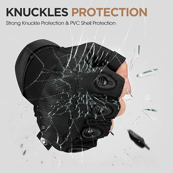 Mossy Oak Fingerless Tactical Gloves for Men and Women- Motorcycle Gloves for Tactical Shooting, Hunting, Cycling and Hiking