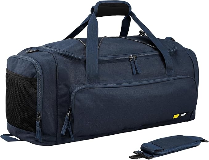MIER Large Duffel Bag Men's Gym Bag with Shoe Compartment, 60L