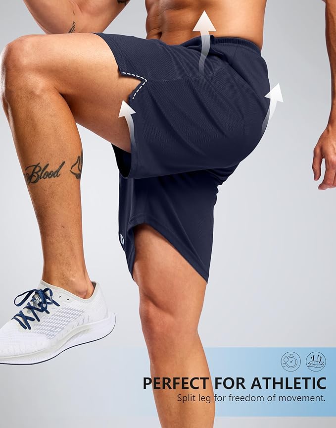 G Gradual Men's Athletic Workout Shorts with Pockets 5"/7"/9" Lightweight Quick Dry Gym Basketball Running Shorts for Men