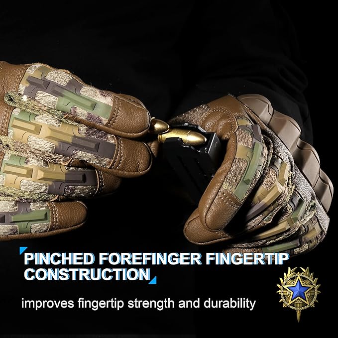 WTACTFUL Rubber Guard Tactical Gloves for Men Touchscreen Airsoft Motorcycle Hunting Outdoor