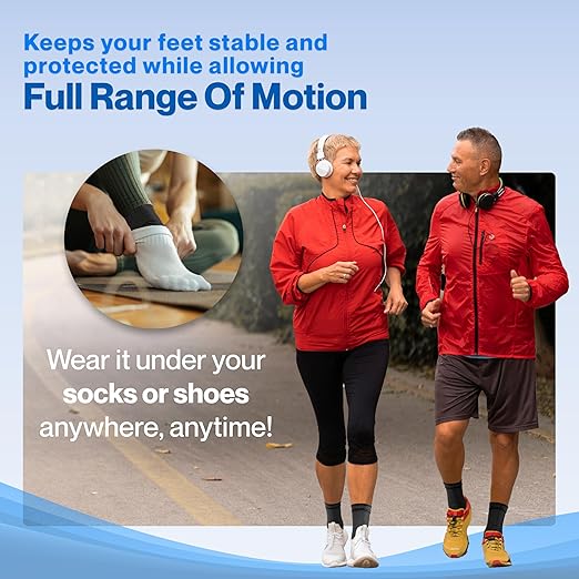 Modvel Foot & Ankle Brace Socks for Sprained Ankle Compression Sleeve - Foot Support for Women & Men - Tendonitis & Arthritis Ankle Brace Sports Running, Torn Ligaments & Women Stabilizing Ankle Wrap