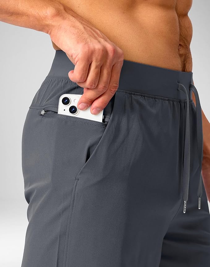 Men's Running Shorts with Zipper Pockets 9 Inch/ 7 Inch / 5 Inch Lightweight Quick Dry Gym Workout Athletic Shorts for Men