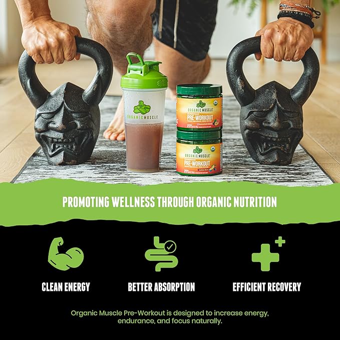 USDA Organic Pre-Workout Powder, Passionfruit Guava | Clean Energy Without Jitters | Natural Performance Boost | No Artificial Sweeteners | 20 Superfoods | Low Caffeine, 20 Servings