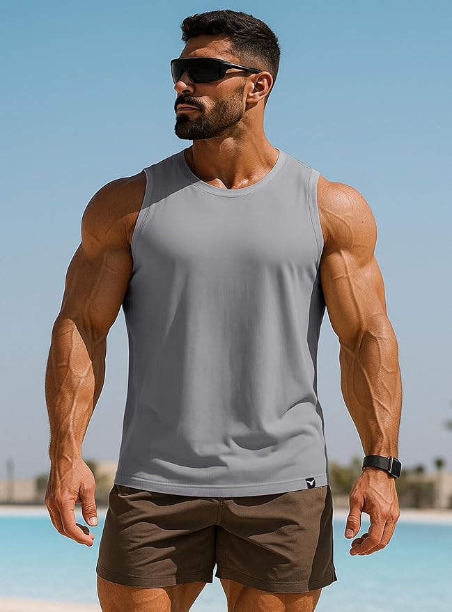 Men's Athletic Tank Tops Sleeveless Muscle Shirts Workout Running Bodybuilding Gym Tanks