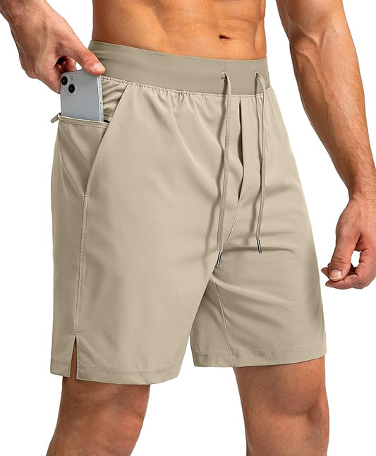 Men's Running Shorts with Zipper Pockets 9 Inch/ 7 Inch / 5 Inch Lightweight Quick Dry Gym Workout Athletic Shorts for Men