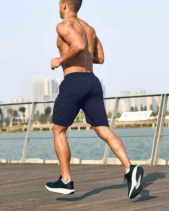 G Gradual Men's Athletic Running Shorts with Zipper Pockets Quick Dry 7"/ 5"/ 9" Workout Gym Shorts for Basketball Hiking