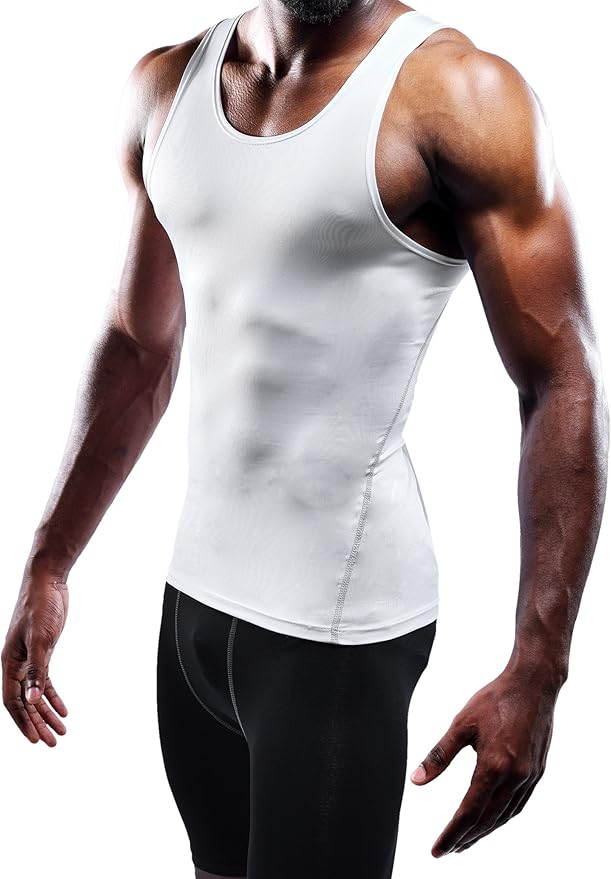 NELEUS Men's 3 Pack Dry Fit Compression Tank Top