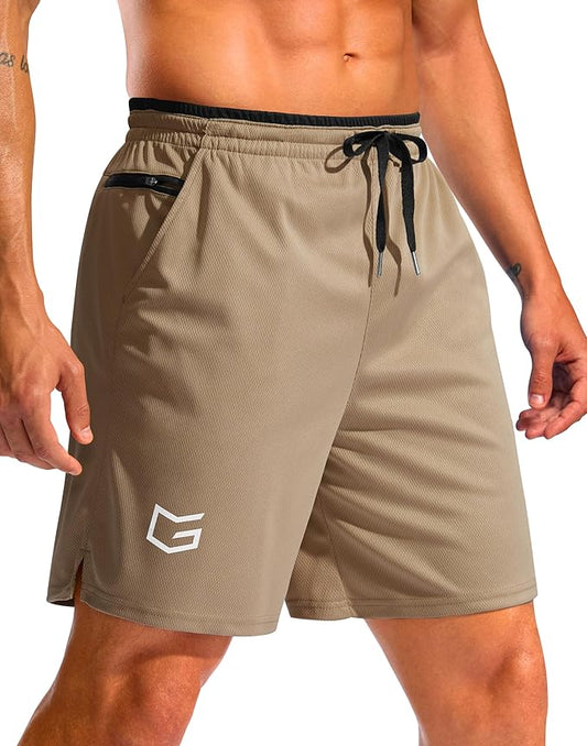 G Gradual Men's Running Athletic Shorts with Zipper Pocket 5"/ 7" Lightweight Quick Dry Gym Workout Shorts for Tennis Active