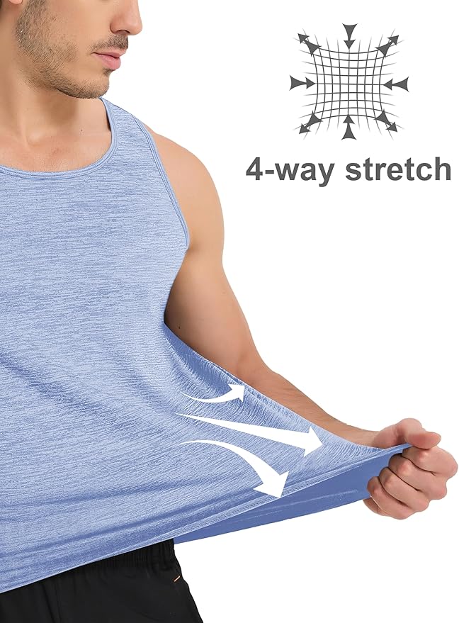 MAGCOMSEN Mens Workout Tank Tops Undershirt Cotton Muscle Athletic Sleeveless Shirts for Gym