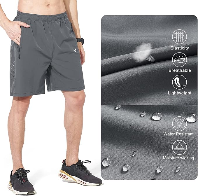 NORTHYARD Men's Athletic Running Shorts Quick Dry Workout Shorts 7"/ 5"/ 9" Lightweight Sports Gym Basketball Tennis Hiking