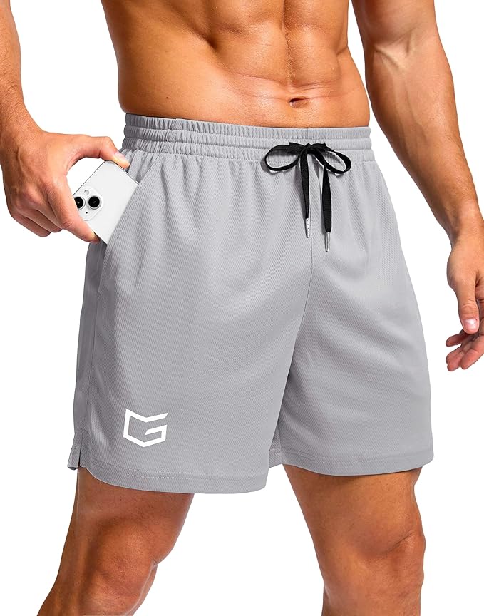 G Gradual Men's Athletic Workout Shorts with Pockets 5"/7"/9" Lightweight Quick Dry Gym Basketball Running Shorts for Men
