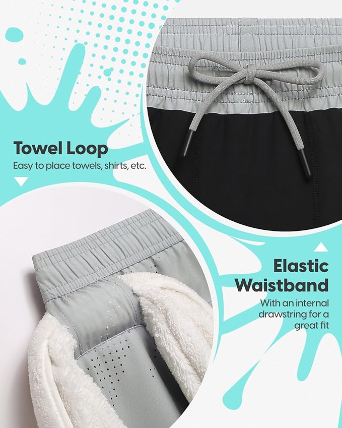 maamgic Mens Running Shorts with Compression Liner 5" Quick Dry Workout Gym Shorts Anti-Chafe 2 in 1 Athletic Shorts