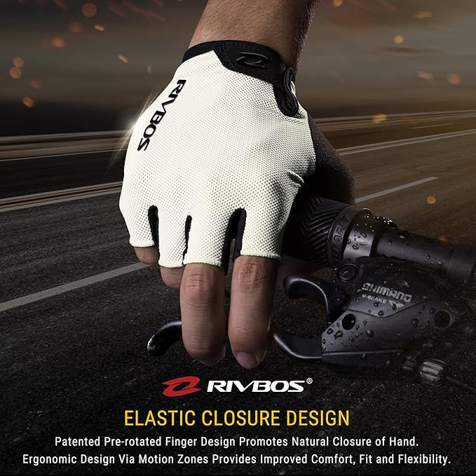 RIVBOS Cycling Gloves Bike Gloves for Men Women with Anti-Slip Shock-Absorbing Pad for Bicycle/Workout/Road Bike/Gym/Driving CHG001
