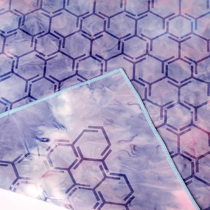 Eunzel Yoga Towel for Hot Yoga,Non-Slip Double Sided Silicone Grip Towel Absorbent Microfiber Towel for Hot Yoga, Vinyasa and Power 26.5"x72", Navy & Pink