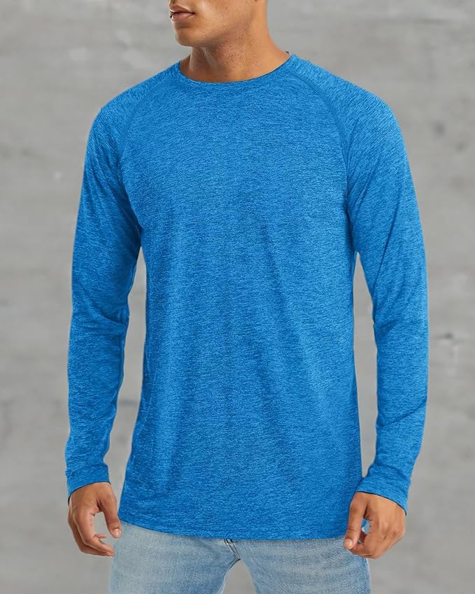 MAGCOMSEN Men's Long Sleeve Shirts UPF 50+ UV Sun Protection Athletic Shirts for Hiking Running Workout Rash Guard