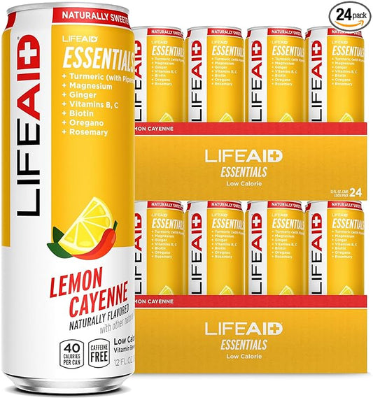 LIFEAID Vitality Blend, Daily Vitamins, Healthy Soda Replacement, 100% Clean, Vegan, GF cans, 12 Fl Oz (Pack of 24)