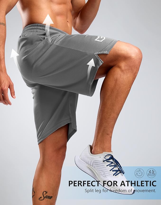 G Gradual Men's Athletic Workout Shorts with Pockets 5"/7"/9" Lightweight Quick Dry Gym Basketball Running Shorts for Men