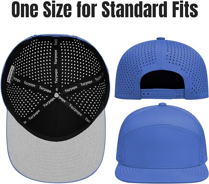 Performance Snapback Hats for Men Women,Flat Bill Cap,Golf,Running,Workout