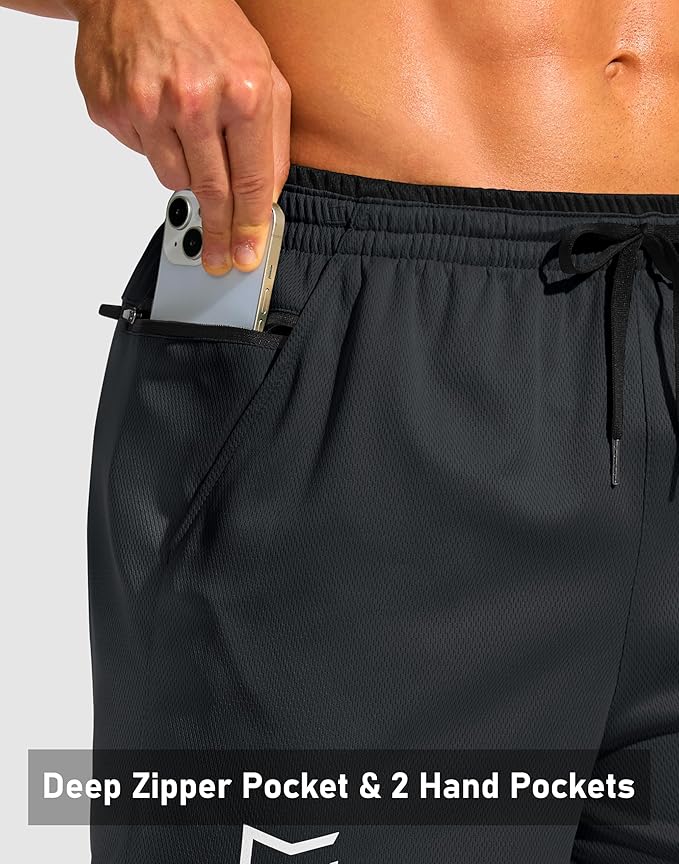 G Gradual Men's Running Athletic Shorts with Zipper Pocket 5"/ 7" Lightweight Quick Dry Gym Workout Shorts for Tennis Active