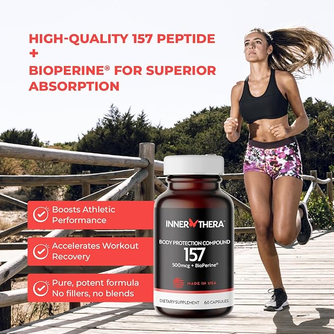 Extra-Strength BP-C 157 Peptide Capsules- 500mcg (Proudly Made in USA) - 2 Month Supply - Muscle Health - Tissue Health - Gut Health - Workout Recovery - Strength and Wellness - 60 Capsules