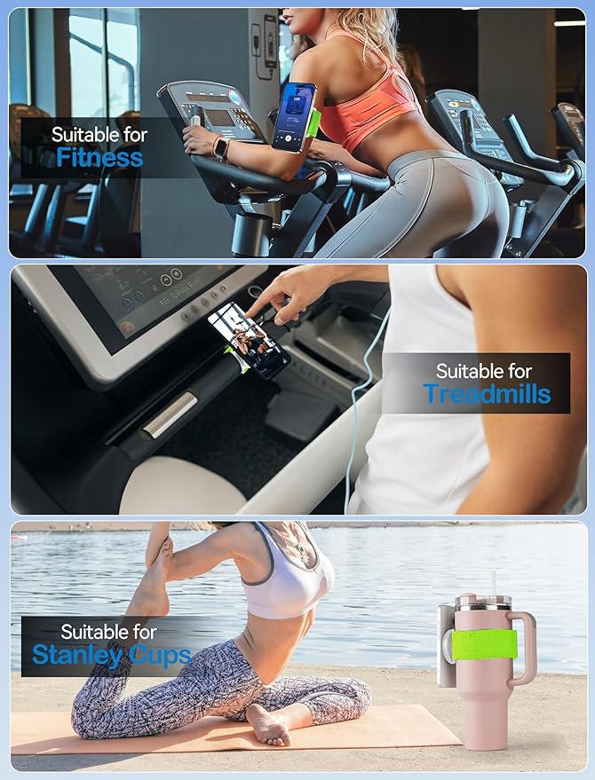 TOPGO Running Phone Holder for iPhone [360° Rotatable & Upgrade Anti-Drop] Magnetic Wrist Phone Holder, Magsafe Armband Compatible with iPhone 17 Pro and Android - Green