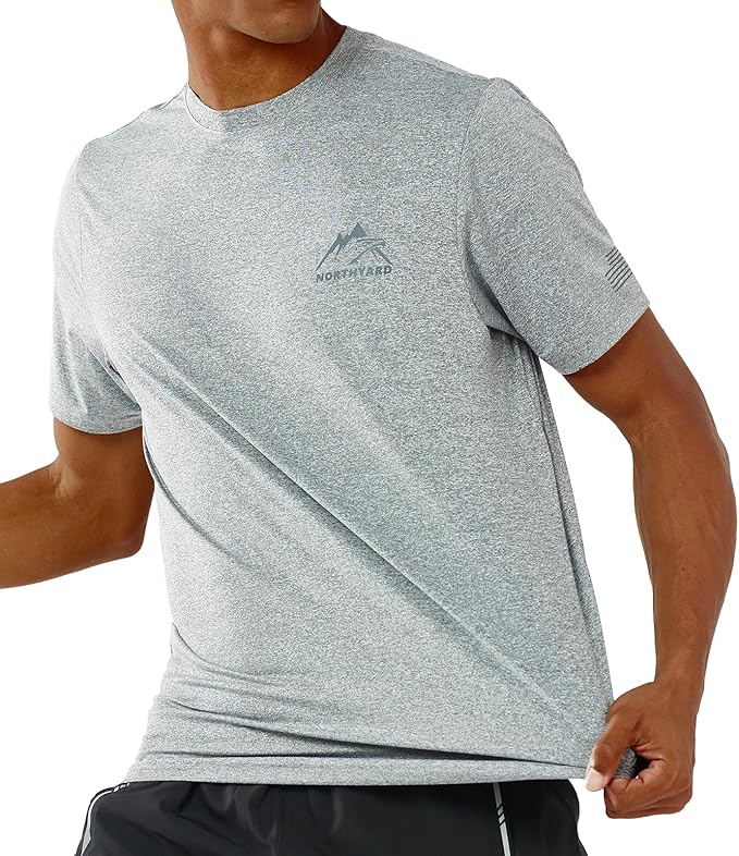 NORTHYARD Men's UPF 50+ Sun Protection Shirts Swim SPF UV Quick Dry Short Sleeve T-Shirts for Athletic Fishing Rash Guard