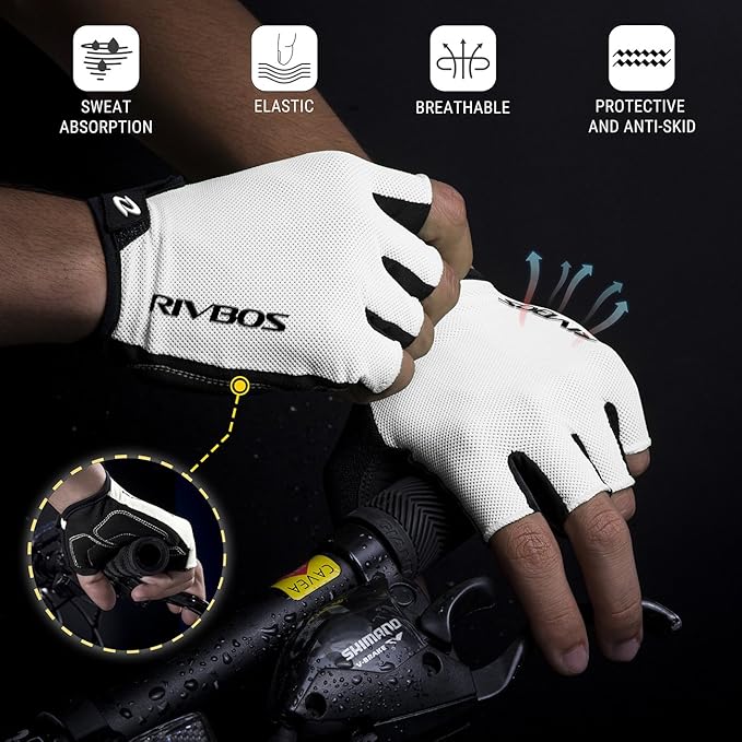 RIVBOS Cycling Gloves Bike Gloves for Men Women with Anti-Slip Shock-Absorbing Pad for Bicycle/Workout/Road Bike/Gym/Driving CHG001