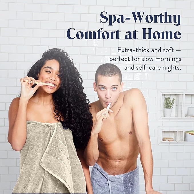 Brooklinen Super-Plush Turkish Cotton Bath Sheets Set of 2 Cotton, 820 GSM, Highly Absorbent, Machine Washable, Perfect for Home & Bathroom (40" x 65", Vanilla)