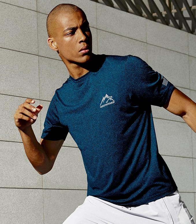 NORTHYARD Men's UPF 50+ Sun Protection Shirts Swim SPF UV Quick Dry Short Sleeve T-Shirts for Athletic Fishing Rash Guard