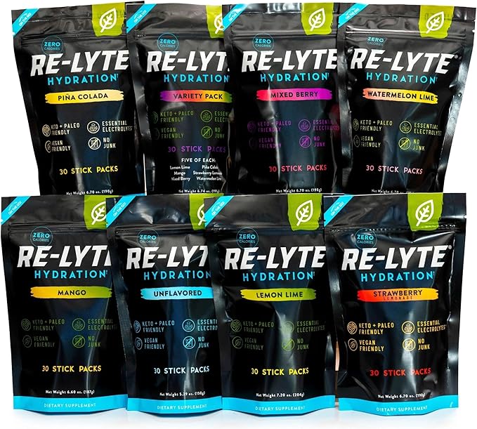 REDMOND Re-Lyte Hydratio Electrolyte Drink Powder Mix (Mango) 30 Stick Packs