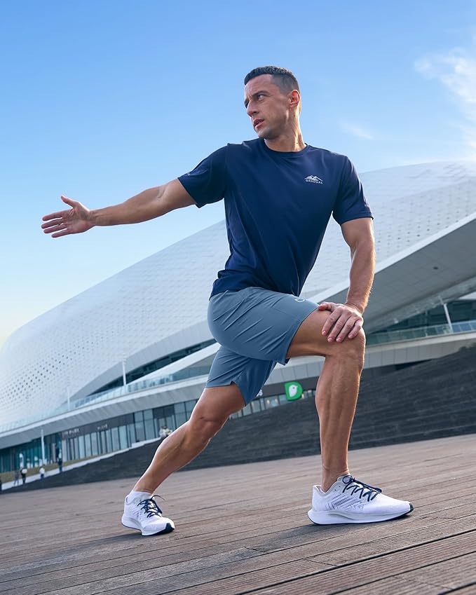 G Gradual Men's Athletic Running Shorts with Zipper Pockets Quick Dry 7"/ 5"/ 9" Workout Gym Shorts for Basketball Hiking