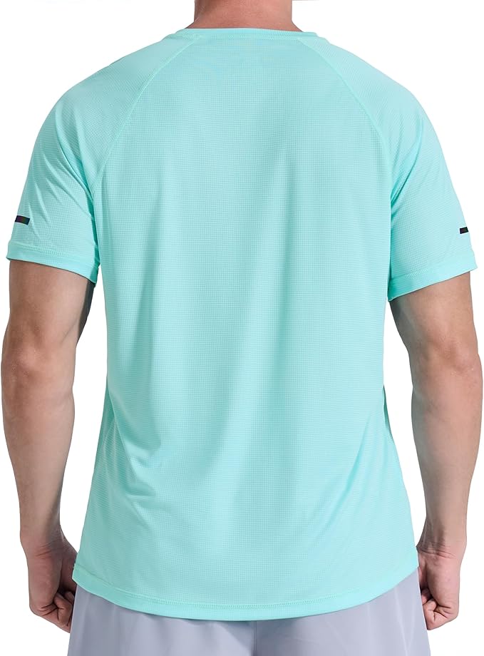 Men's Short Sleeve Workout Shirts Quick Dry Lightweight T-Shirts Gym Running Athletic Tshirt for Summer