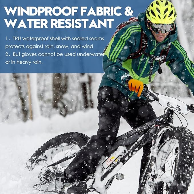 Bruvoalon Winter Gloves for Women & Men, 3M Thermal Insulation, Lycra Fabric, Windproof, Touchscreen, Anti-Slip, Cold Weather