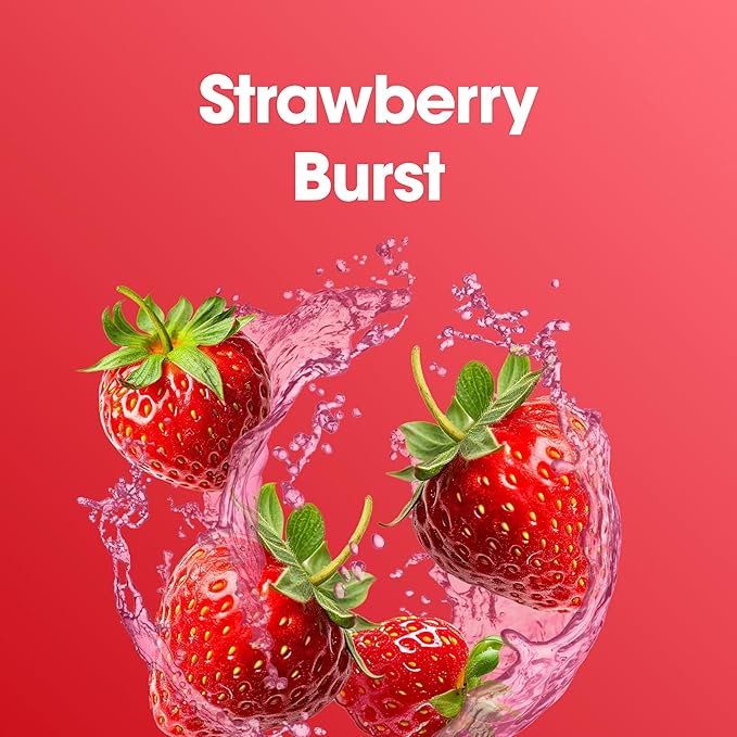 Optimum Nutrition Amino Energy Powder Plus Focus, with BCAA, Electrolytes, and Caffeine, Strawberry Burst, 65 Servings (Packaging May Vary)