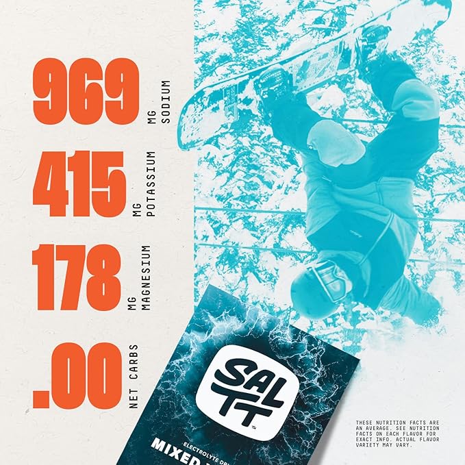 SALTT Electrolytes Powder Packets, All Things Mixed Variety Pack (15 Packets) - Magnesium, Potassium, Sodium, Trace Minerals - Vegan & Gluten Free - Travel Essentials - Made in USA