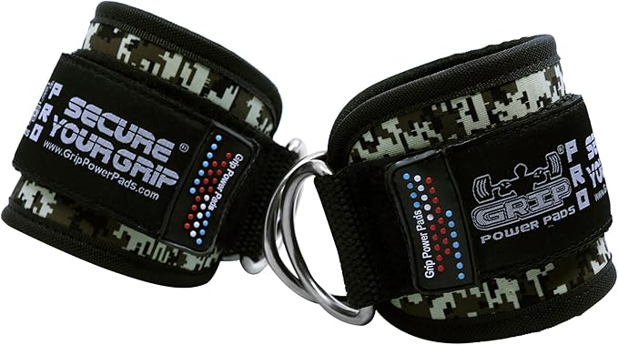 Ankle Straps for Cable Machines Double D-Ring Gym Adjustable Neoprene Premium Cuffs to Enhance Legs Abs & Glutes Kickbacks Workouts Leg Curls Extensions Booty Hip Abductors Exercise for Men & Women