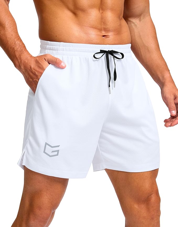 G Gradual Men's Athletic Workout Shorts with Pockets 5"/7"/9" Lightweight Quick Dry Gym Basketball Running Shorts for Men