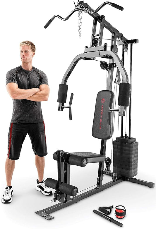 Marcy Multifunctional Workout Station 100lbs to 200lbs Stack Home Gym for Weightlifting and Bodybuilding